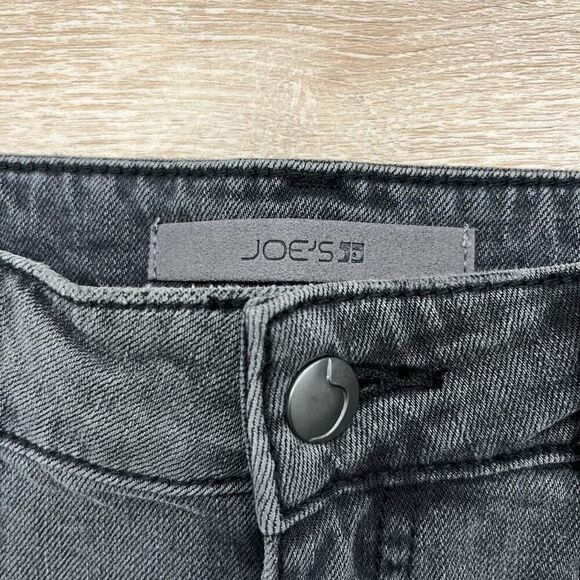 Joe's Cut-off Shorts Women's 26 Black Denim Distressed Mid-Rise Zip Fly Stretch - Picture 5 of 7